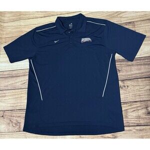 Nike Polo Shirt Adult Men Blue Navy Florida Atlantic Basketball FAU XL Rare HTF